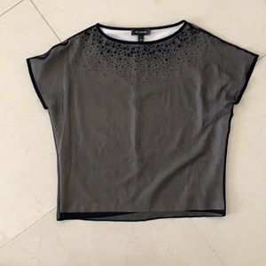 St. John embellished silk top